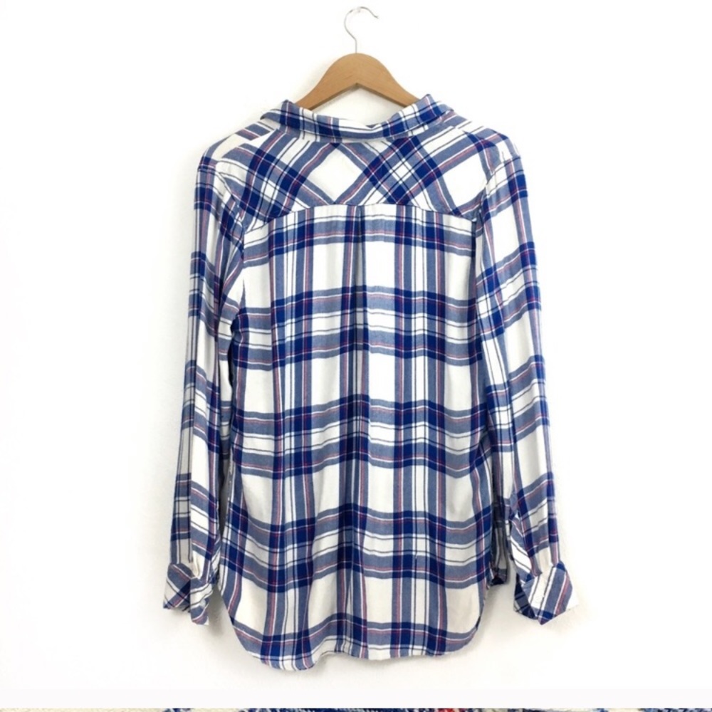 Rails | Hunter button down white/blue/raspberry - Picture 4 of 5